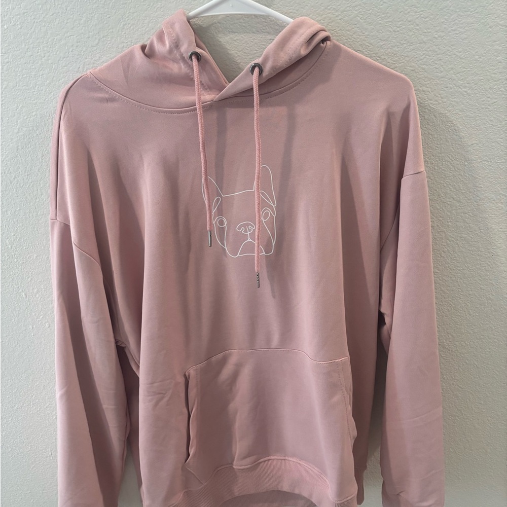 Pink Hoodie with Frenchi Graphic